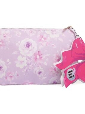 Hi Peach Layne Purple Floral Large Zipper Pouch